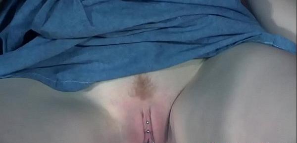  Enslaved sub getting pierced pussy fingered